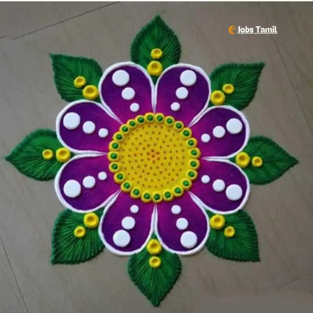 Diya Rangoli Designs for Diwali