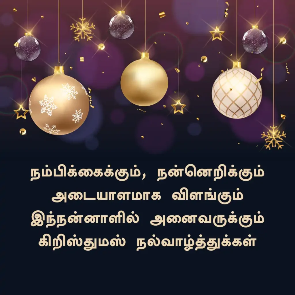 Christmas Wishes 2023 in Tamil Images