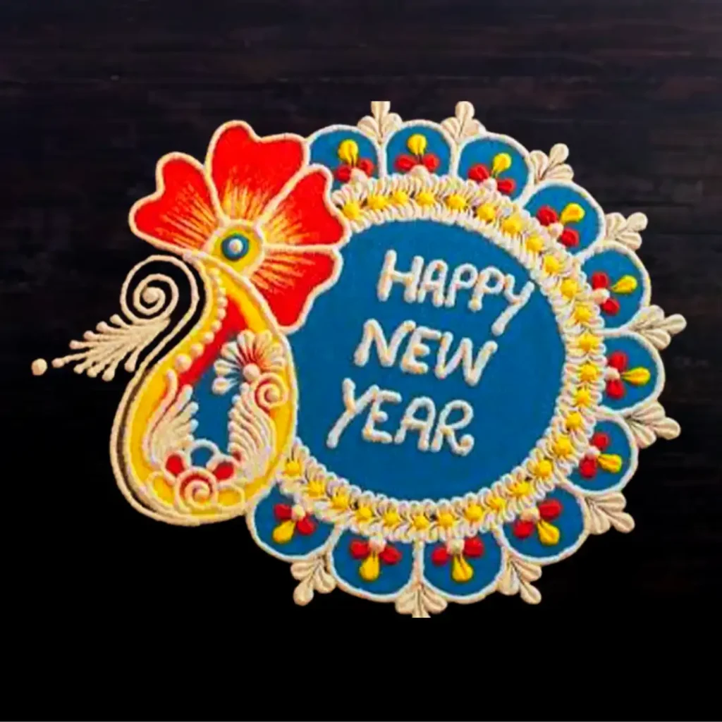 Happy New year 2024 Rangoli Kolam